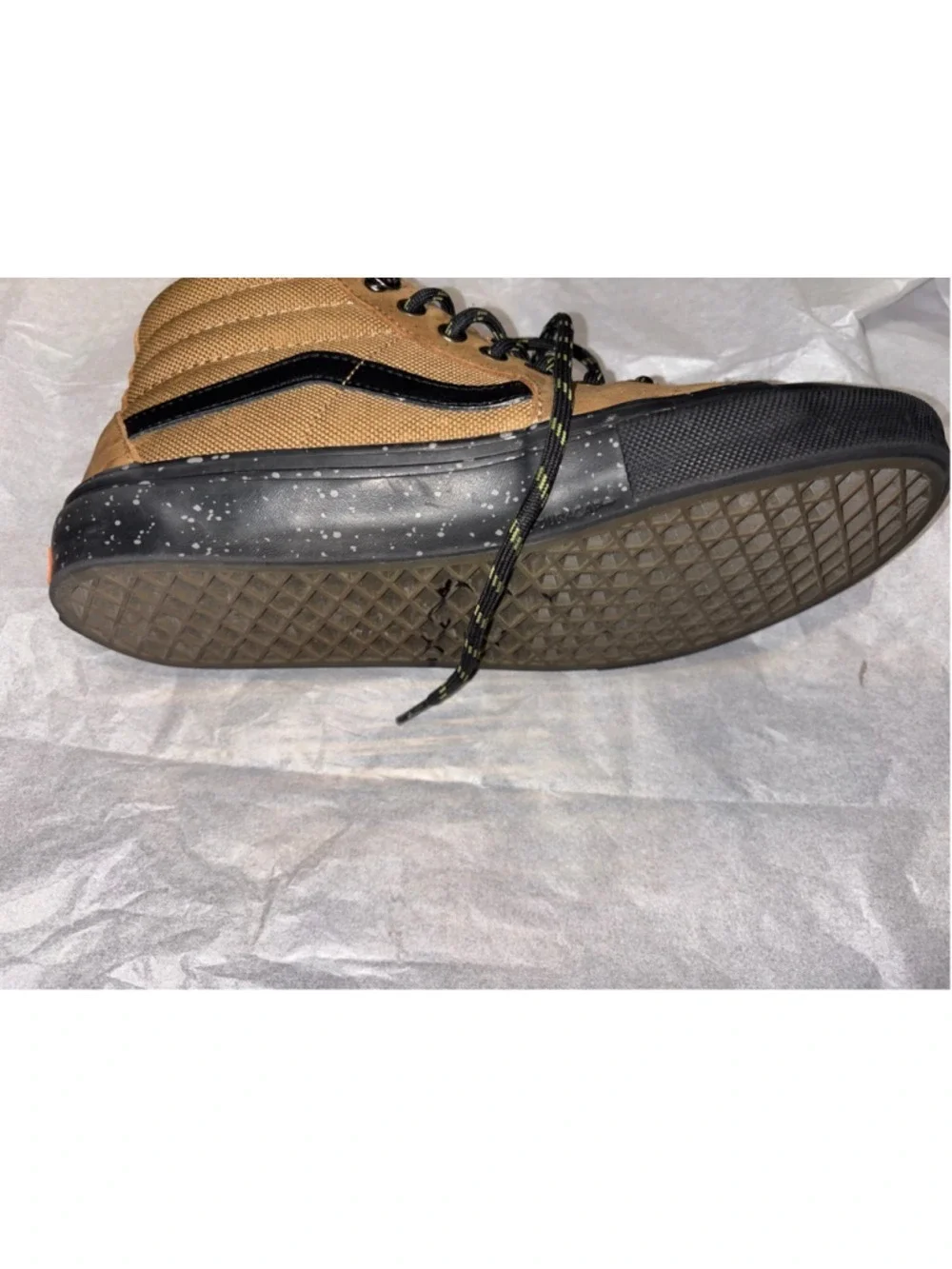 Vans Outdoor Skate Sk8-Hi's leather Super Grip Sneakers size Men’s 8.5 Women’s 7